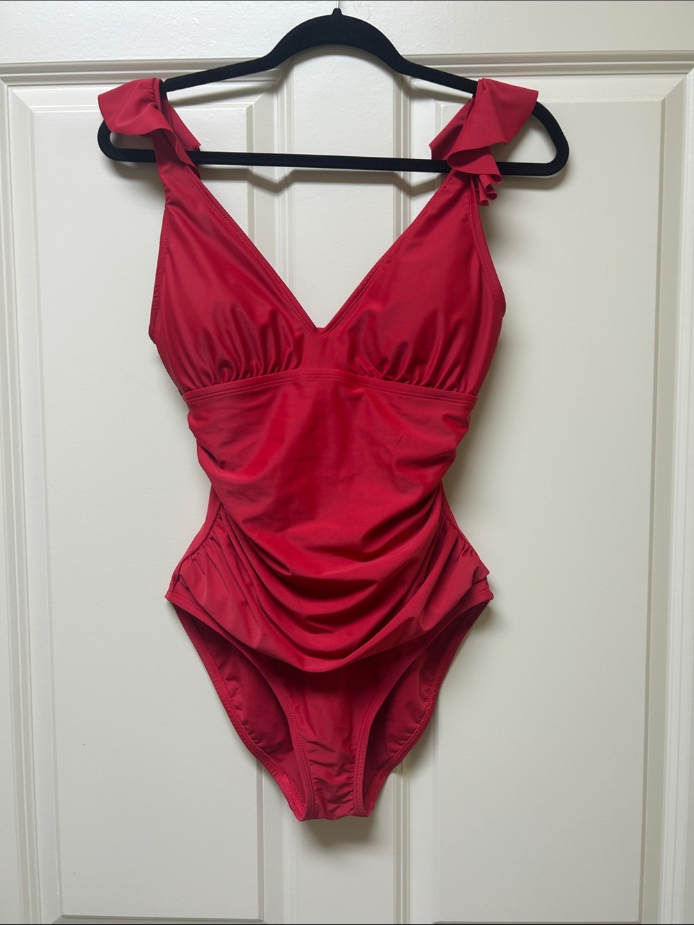 Ellen Tracy Red One Piece swimsuit.